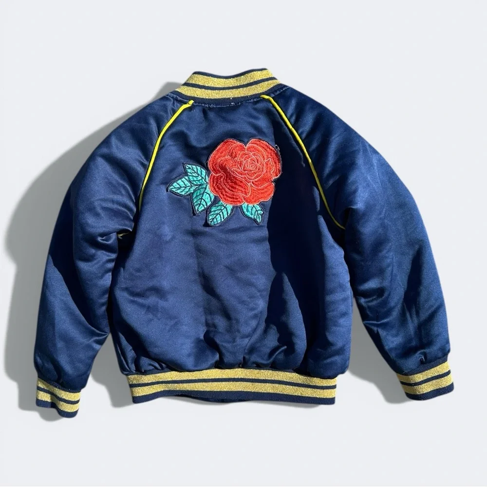 Disney Belle Satin Bomber Varsity Jacket XS - Beauty and the Beast